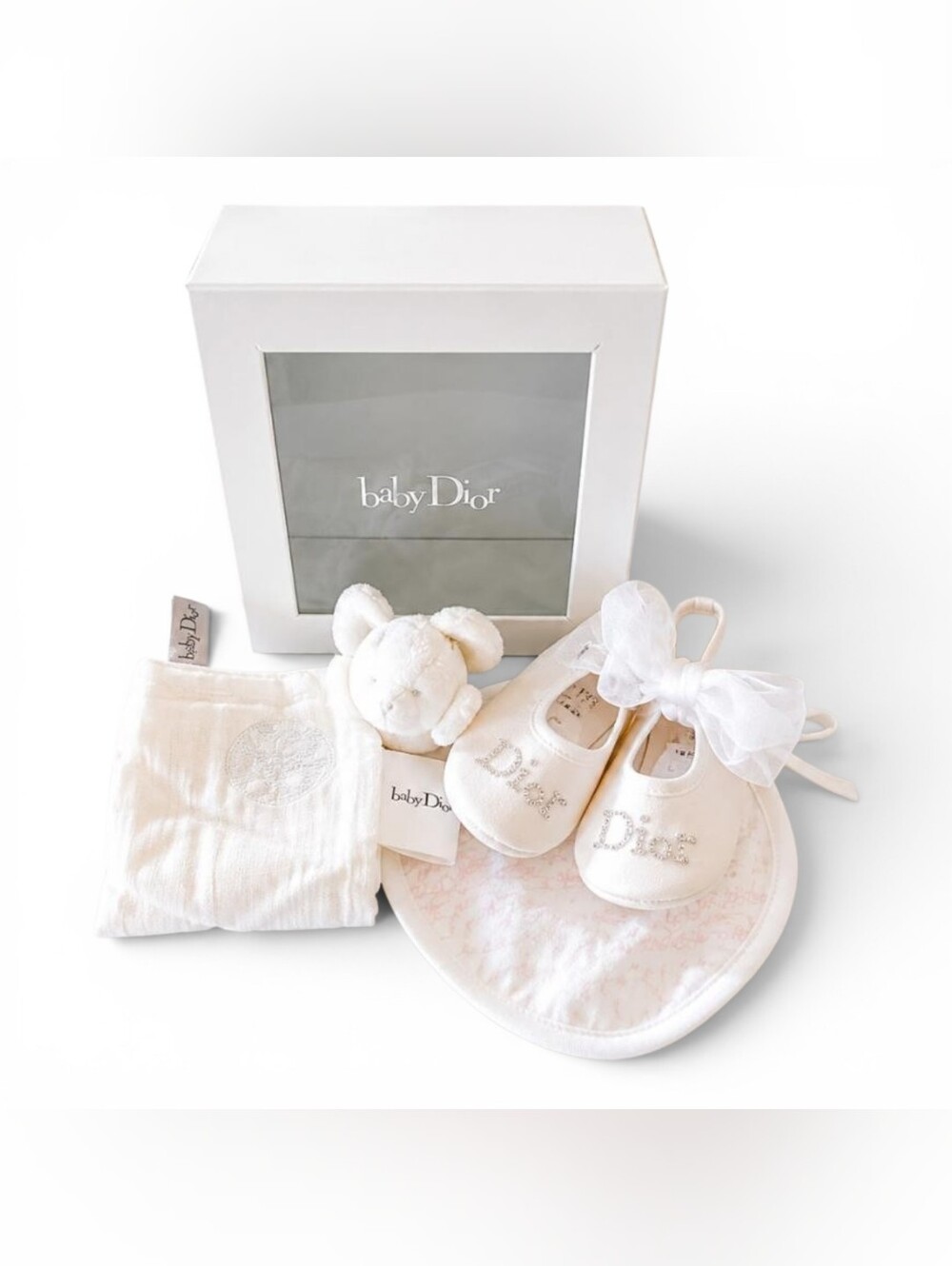 NEW DIOR Baby Girl 4pc Monogram Gift Set!